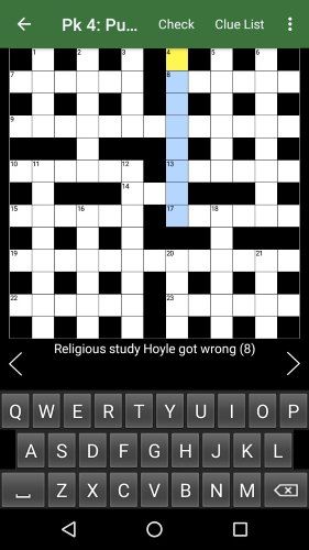 A cryptic crossword