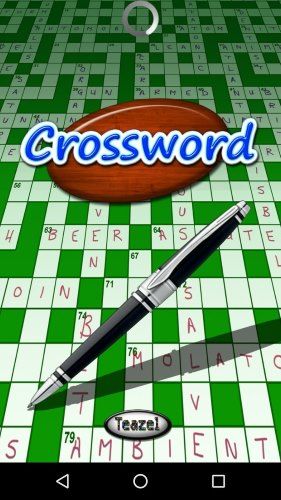 The title screen for Cryptic Crossword