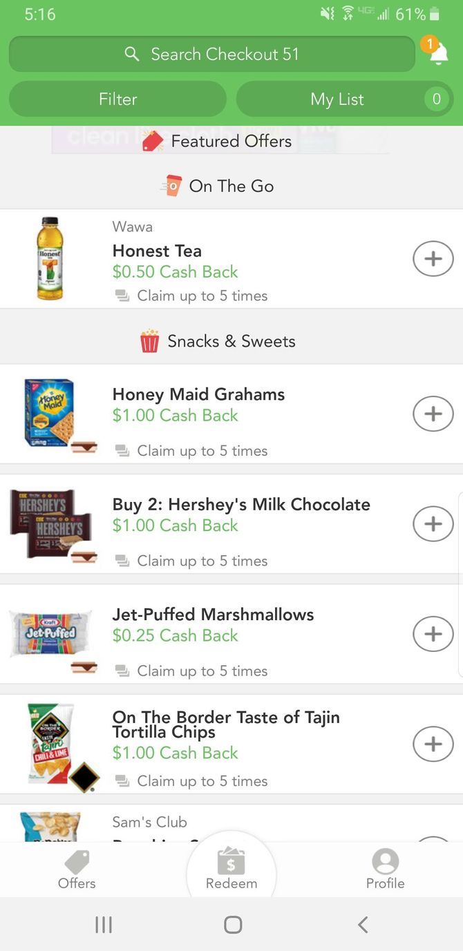 Checkout51 Cashback App Groceries