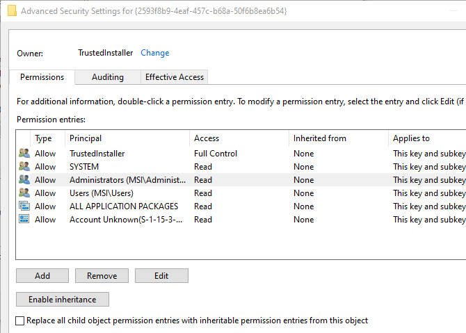 dcom error 10016 change permissions