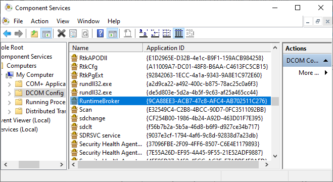dcom error 10016 component service viewer