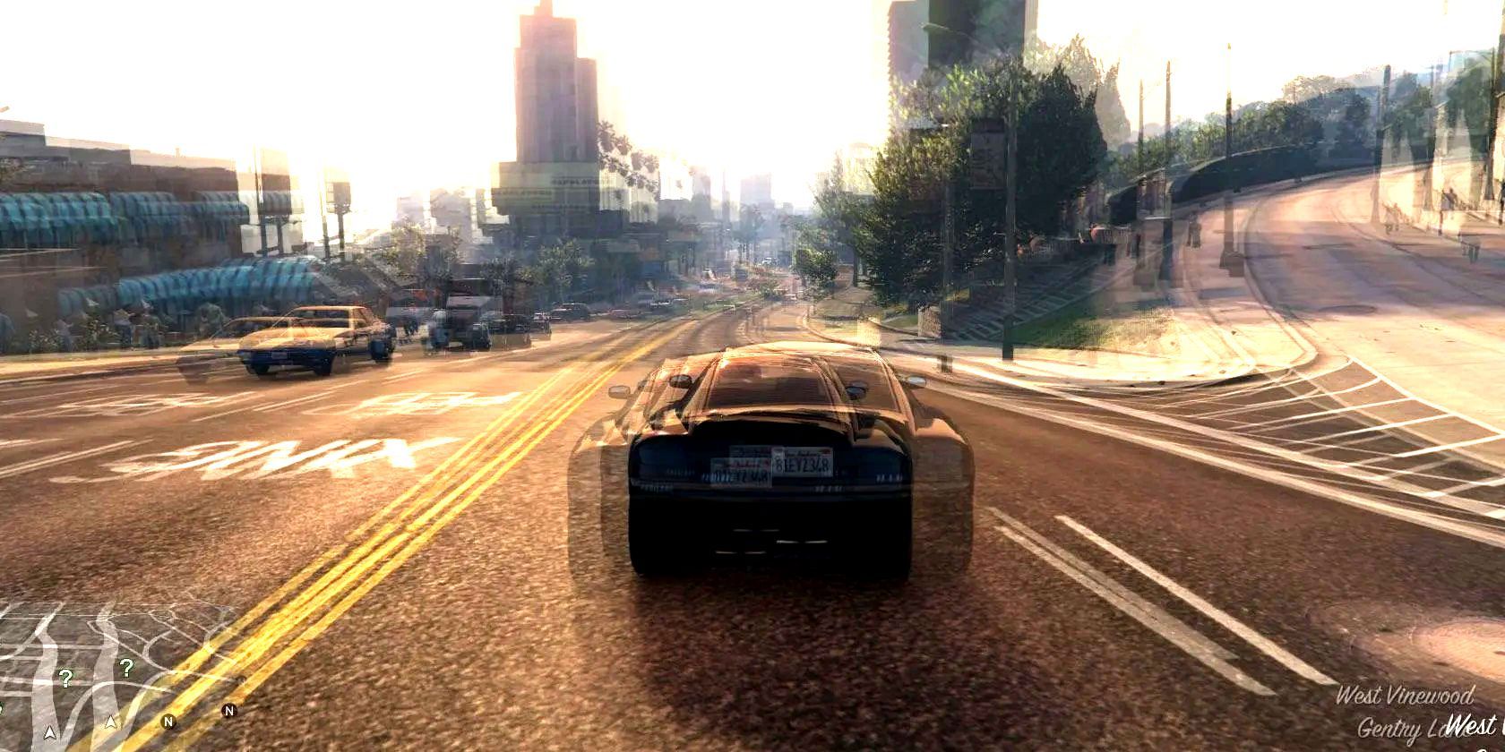 Screenshot of Grand Theft Auto V with shake effect to illustrate low frame rate
