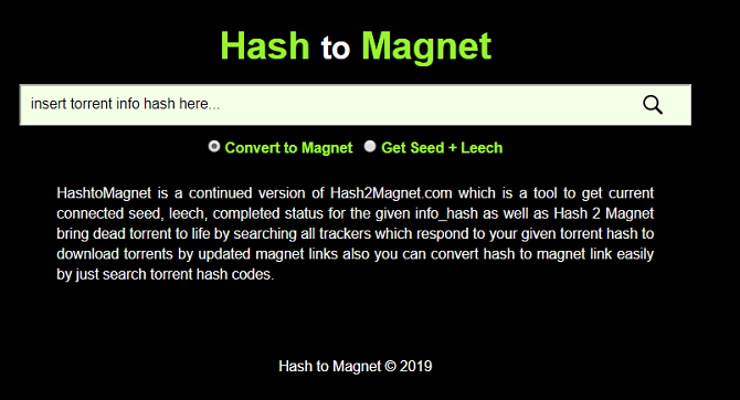 converting magnet link to torrent