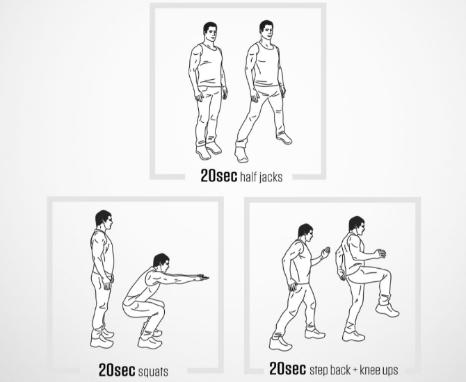 Darebee offers a free app and ebook with 100 no-equipment workouts for the office
