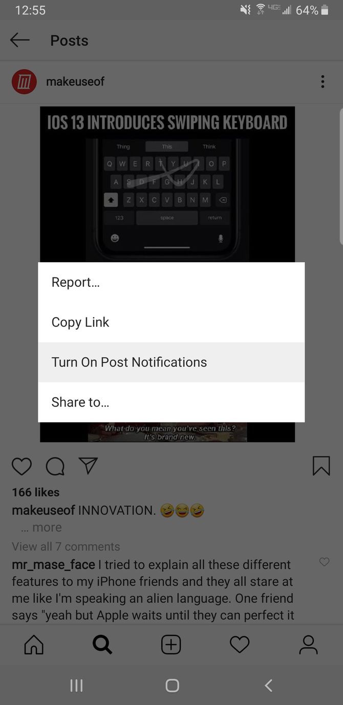 Instagram Beitragsbenachrichtigungen einschalten