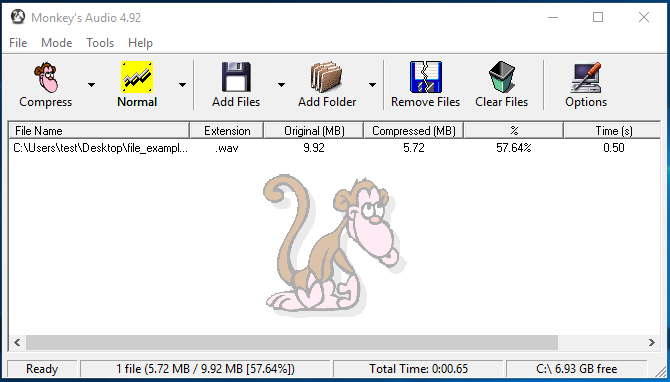 monkeys audio online compression