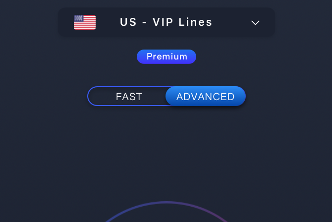Choose fast or advanced in Hotspot VPN