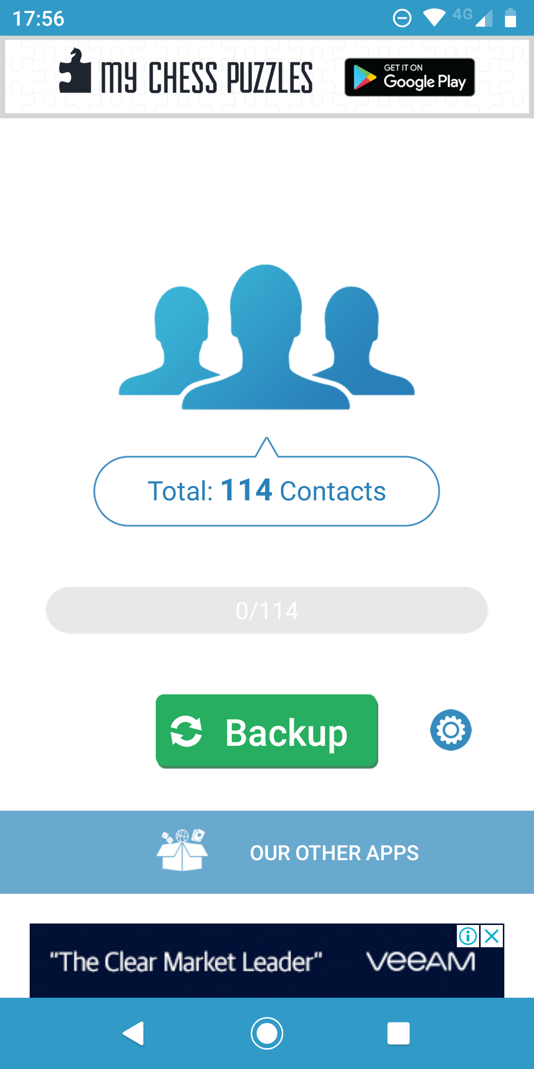 my contacts backup backup button
