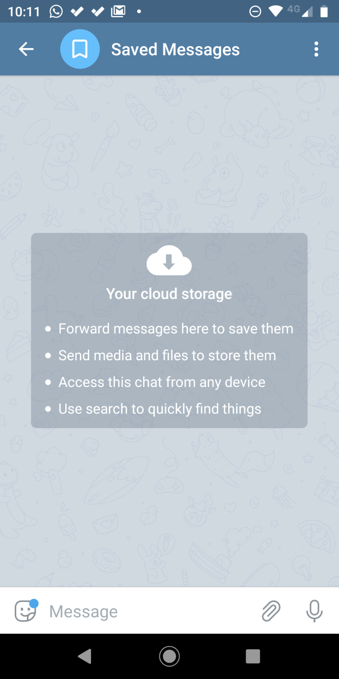 telegram cloud storage