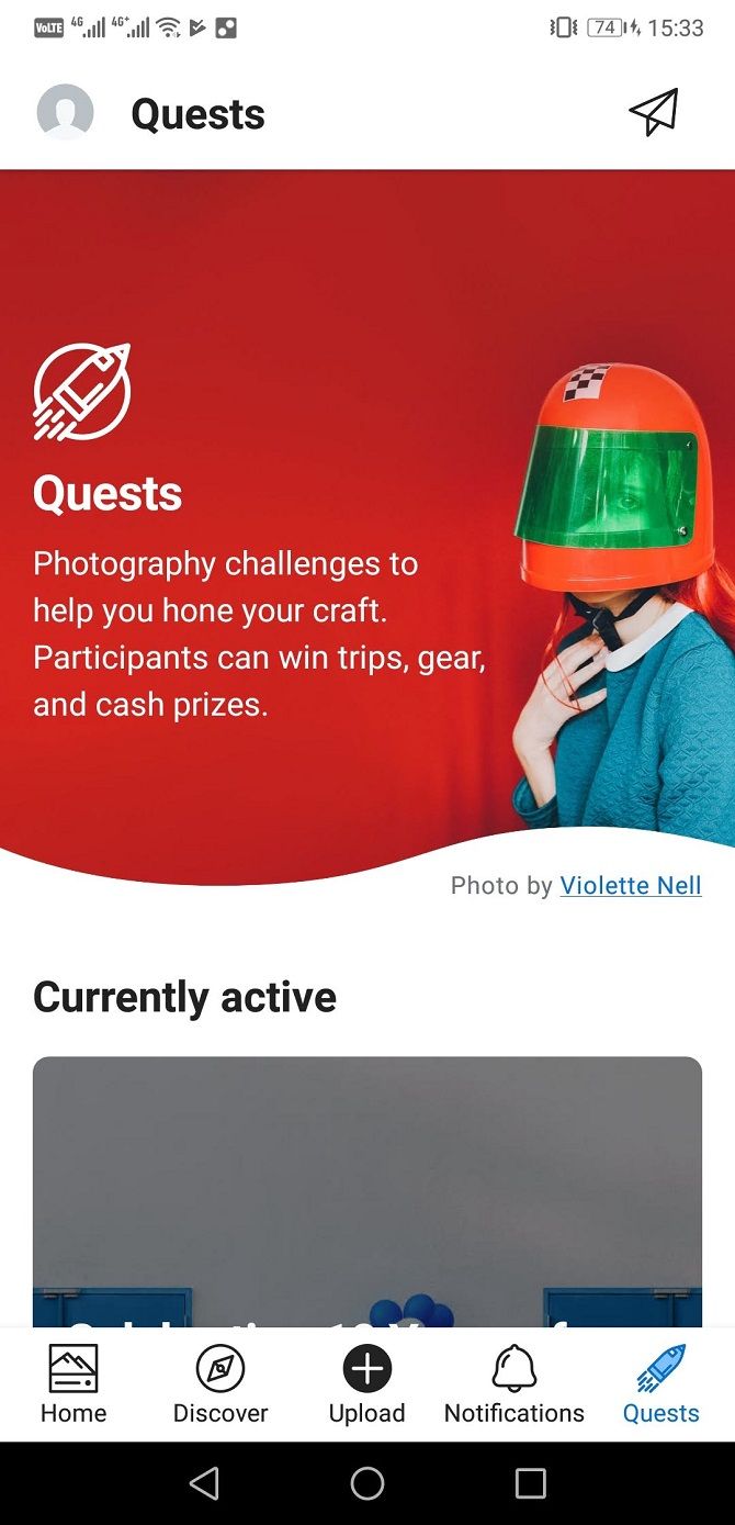 500px photo app quests