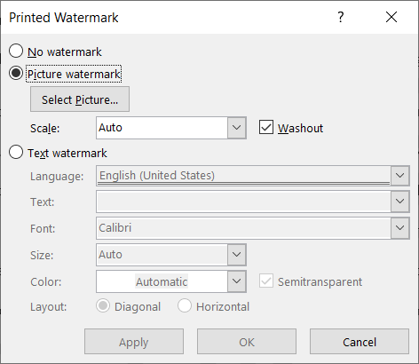 Use a Picture Watermark in Word