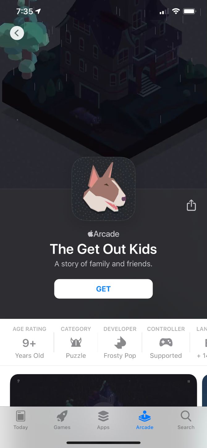 Apple Arcade Game Page