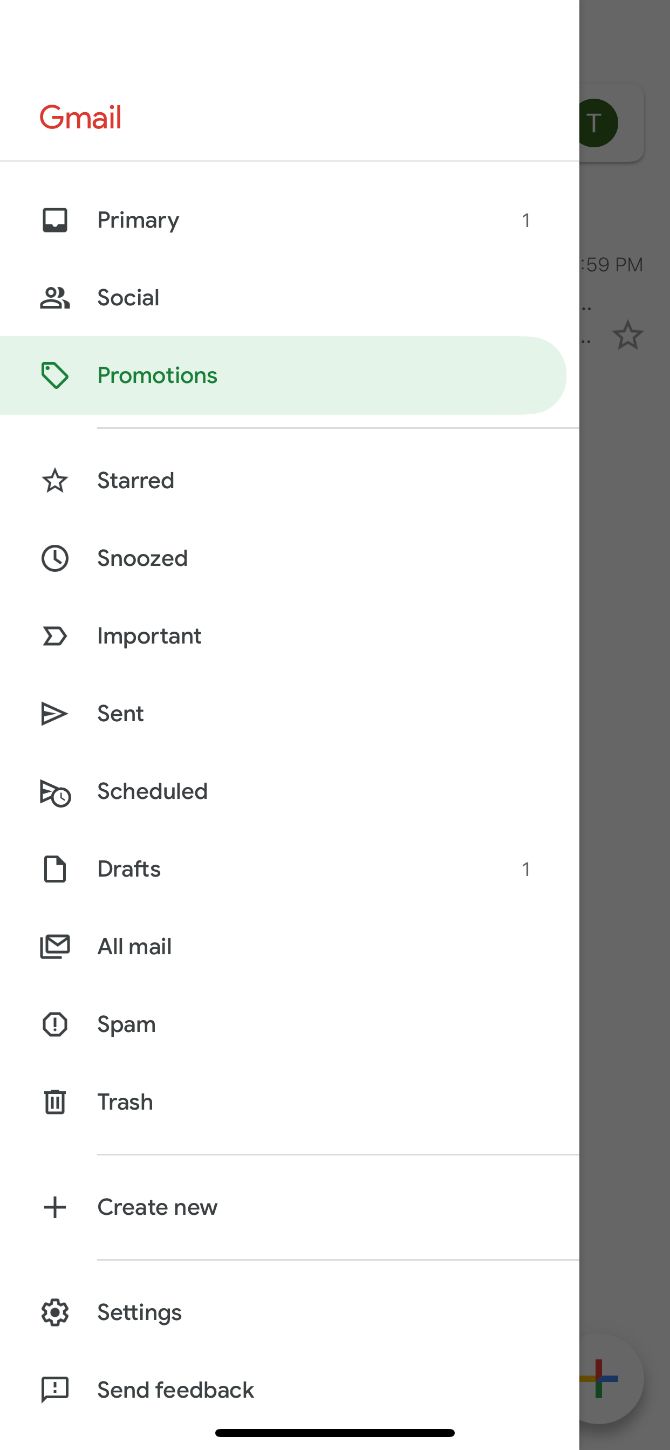 Gmail App Sidebar