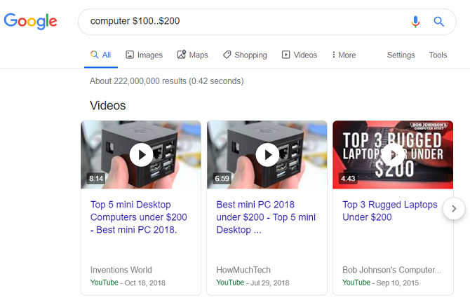 google price range computer don't know what to search