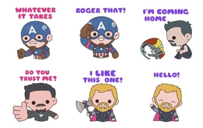 marvel avengers stickers app
