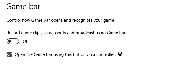 game bar not showing up
