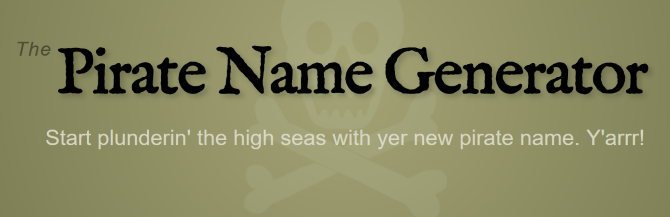 Pirate name generator