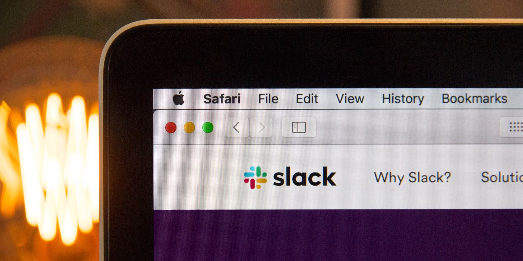 Screenshot of Slack in Safari