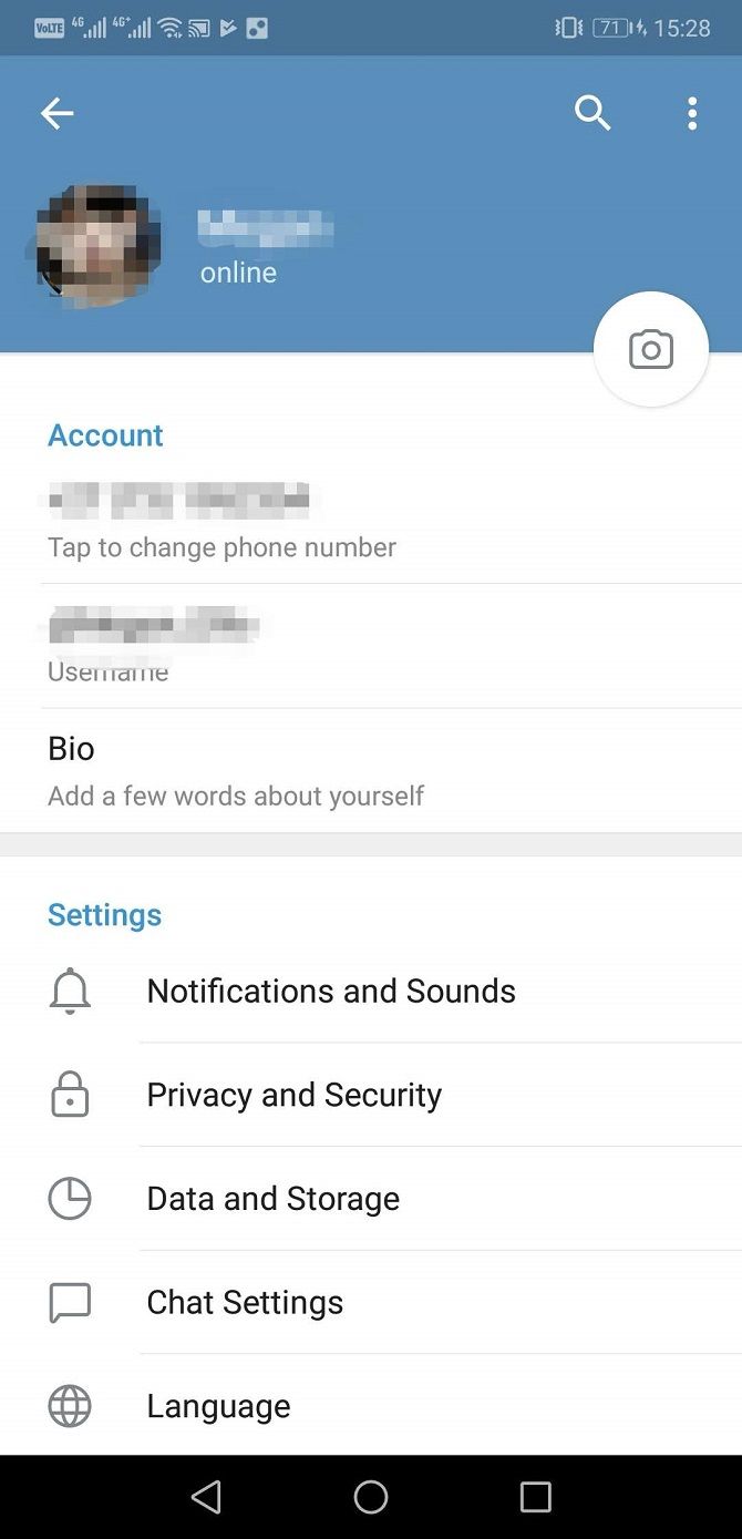telegram app user settings