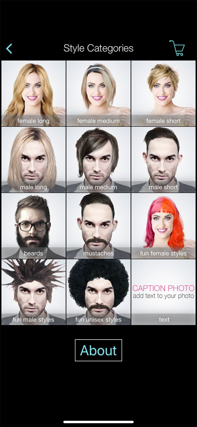 Choose From a List of Models in Hairstyle Online Makeover.
