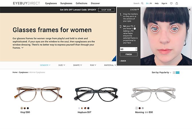 EyeBuyDirect Try Glasses Online