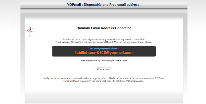 How To Quickly Create Temporary Email Addresses With Yopmail