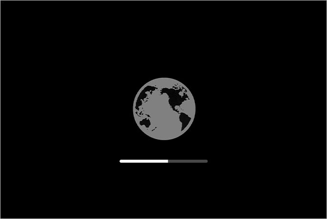 Spinning globe from macOS Internet Recovery