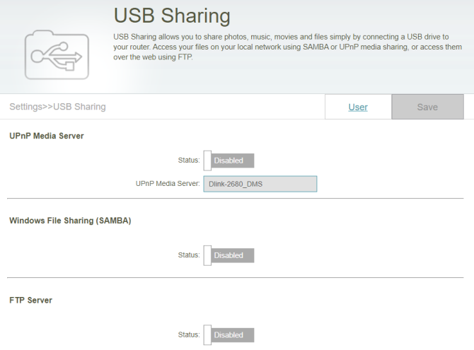 d-link usb sharing upnp