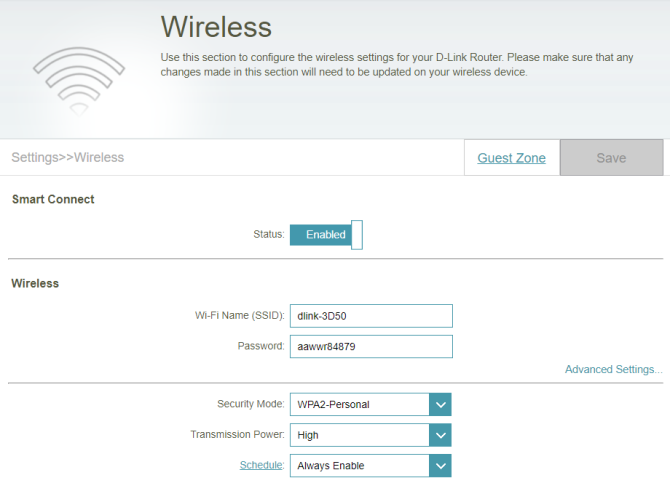 d-link wireless security wifi type