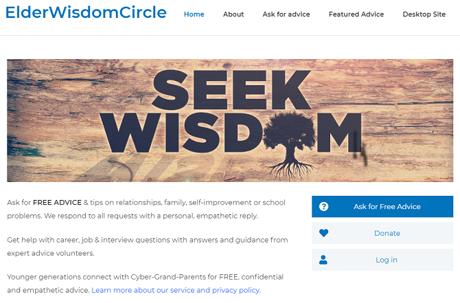 elder wisdom circle free advice online