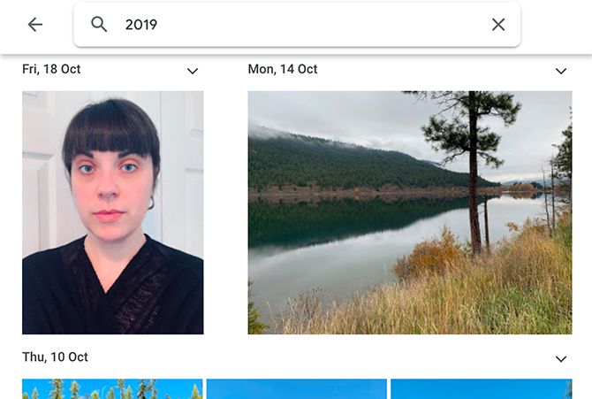 Search Google Photos by Date