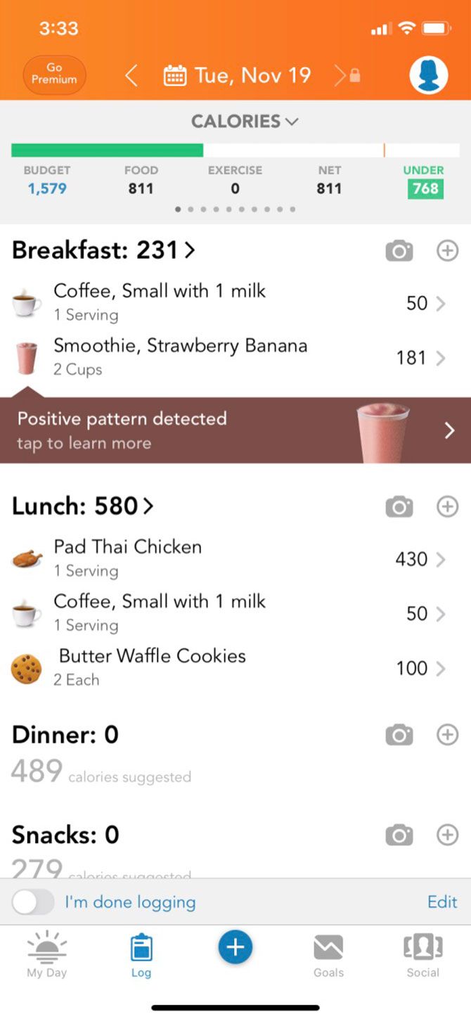 Lose It Weight Loss App Add Food to Log