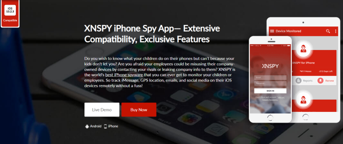 ios spyware xnspy home page
