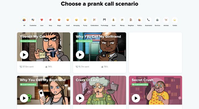 Prank call examples from PrankDial US