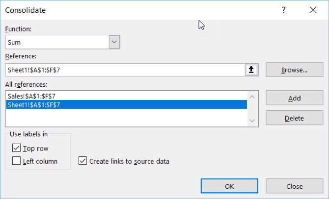 consolidate data in excel for mac