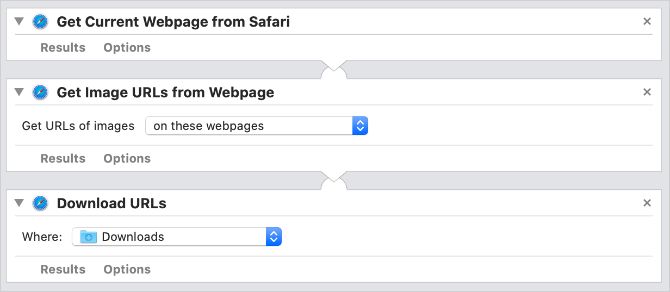 Get Images from safari Automator Workflow