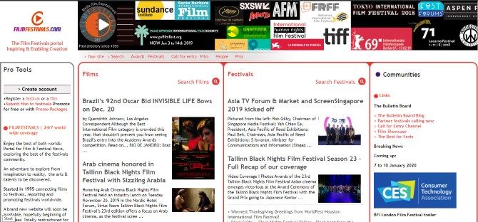 The FilmFestivals website