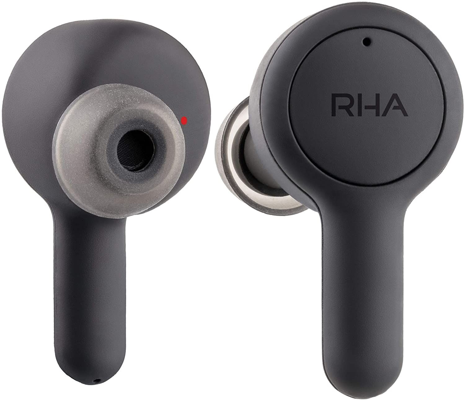 A pair of RHA TrueConnect earbuds