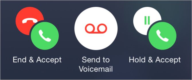 Send to Voicemail button with incoming call on iPhone