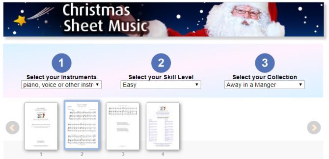 Virtual Christmas Sheet Music