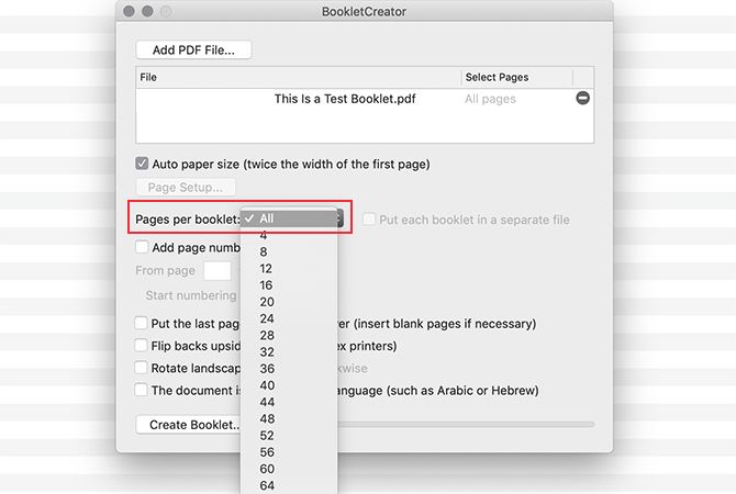 Add Pages to PDF Booklet