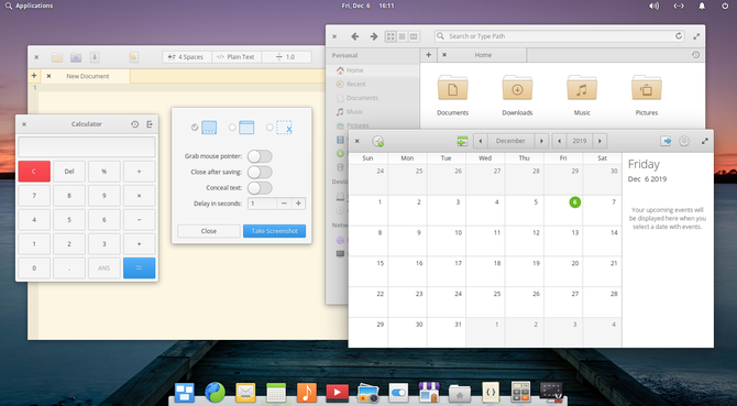 elementary OS comes with a suite of default apps