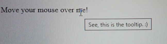 Tooltips are easily added in HTML