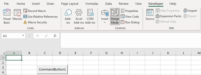Excel Command Button for VBA