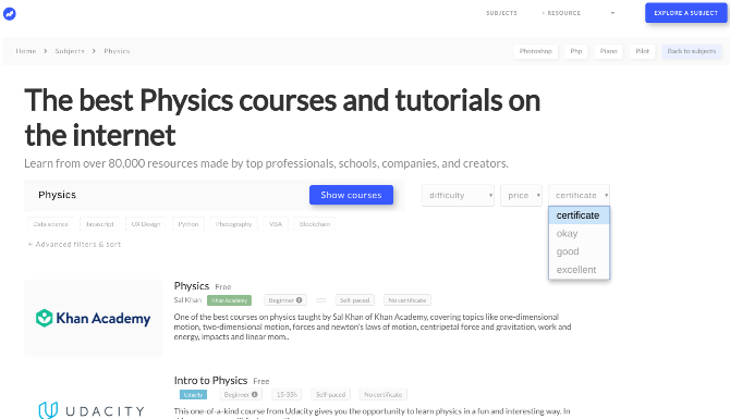 Search over 80,000 MOOCs and online courses at Course Root