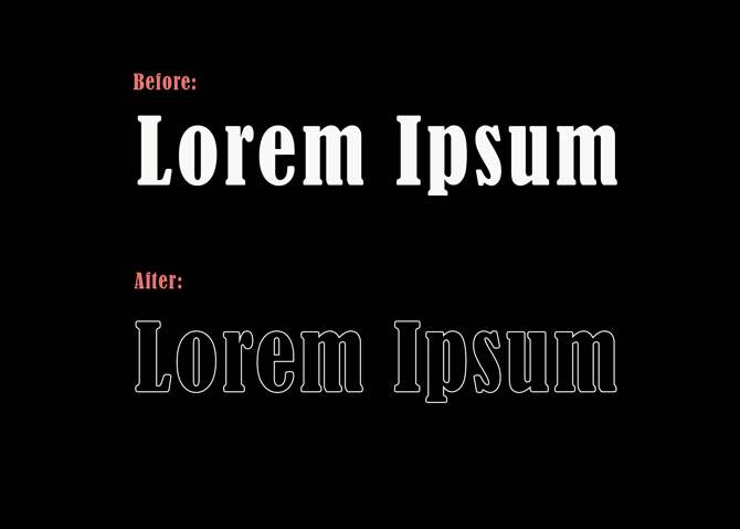 how to outline text in photoshop