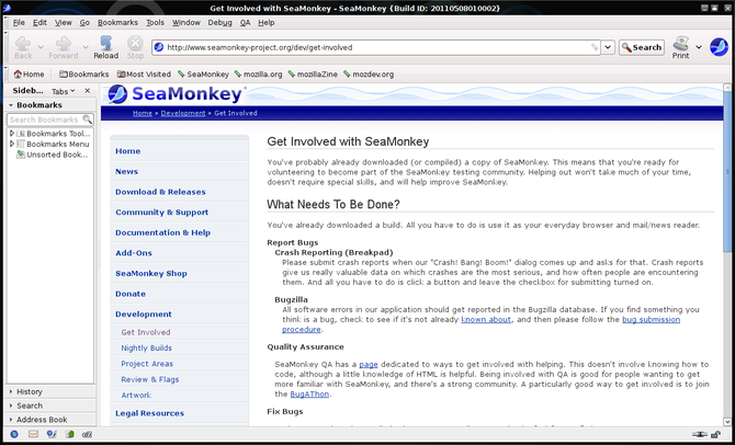 SeaMonkey on Linux