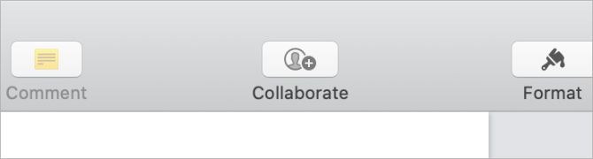 Collaborate button in Pages