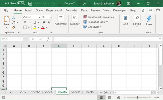 Excel Add Tab