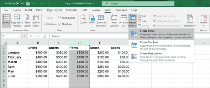 how do you freeze panes in excel for mac